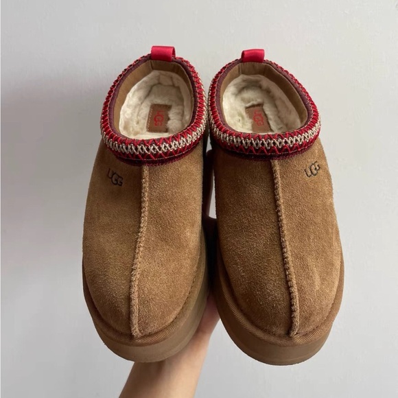 UGG Tan Suede Slip-On Loafers - Picture 1 of 5